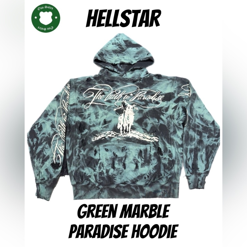 Hellstar Green Marble Paradise Hoodie Small (Capsule 10)